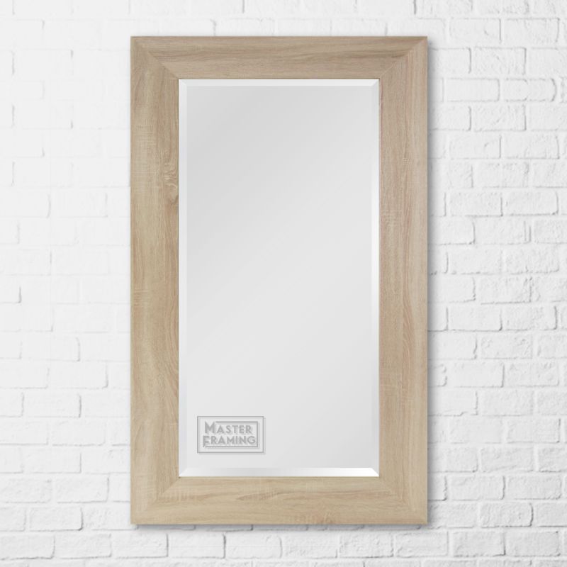 natural timber framed mirror woodland